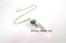 Crystal with Cavansite Pendulum